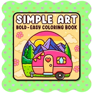 Minimalist Coloring Pages for Relaxation – Bold & Easy Designs | Bobbie Goods