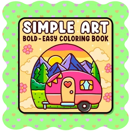 Minimalist Coloring Pages for Relaxation – Bold & Easy Designs | Bobbie Goods