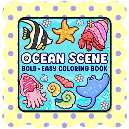 Bold & Easy Ocean Coloring Pages for Relaxation – Bobbie Goods.