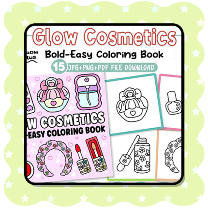 Glow Cosmetics Coloring Pages – Bold & Easy Makeup & Skincare Art | Bobbie Goods