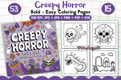 Editable Creepy Cutie SVG Files – Resizable for Crafts & Merch | 300 DPI