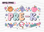 Checkered pencil and apple SVG, printable school-themed crafts for teachers and students