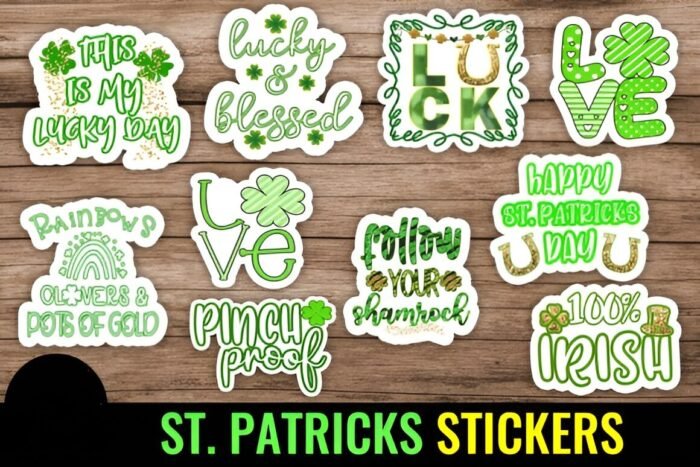 Leprechaun hat PNG files, 300 DPI St. Patty’s stickers for planners and gifts