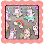 Kawaii unicorn stickers bundle, SVG/EPS files for Cricut, rainbow magical designs for digital planners