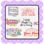 Groovy nurse SVG bundle, retro medical designs for Cricut, funny nurse quotes PNG