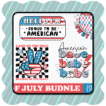 4th of July retro SVG bundle, 40 patriotic designs for sublimation, vintage fireworks and flags