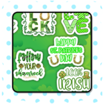 St. Patrick’s Day stickers PNG, 10 lucky shamrock designs for crafts and Cricut