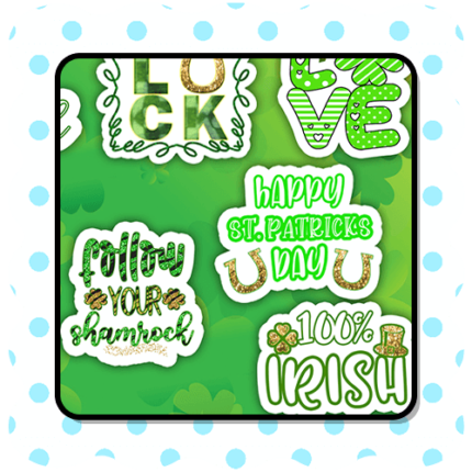 St. Patrick’s Day stickers PNG, 10 lucky shamrock designs for crafts and Cricut