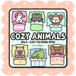 Cozy Animals Coloring Pages – Bold & Easy Sleeping Critters for Relaxation | Bobbie Goods