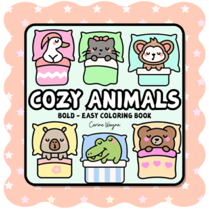 Cozy Animals Coloring Pages – Bold & Easy Sleeping Critters for Relaxation | Bobbie Goods