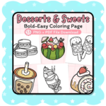 Desserts & Sweets Coloring Pages – 13 Delicious Treat Designs for Relaxation | Bobbie Goods