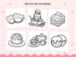 Printable Dessert Coloring Book – 300 DPI PDF for Stress Relief | Bobbie Goods